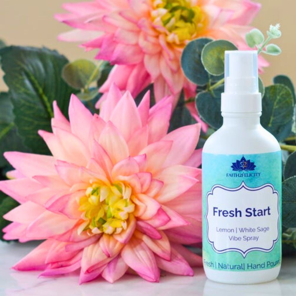 Fresh Start white sage and lemon vibe spray by Faith2Felicity