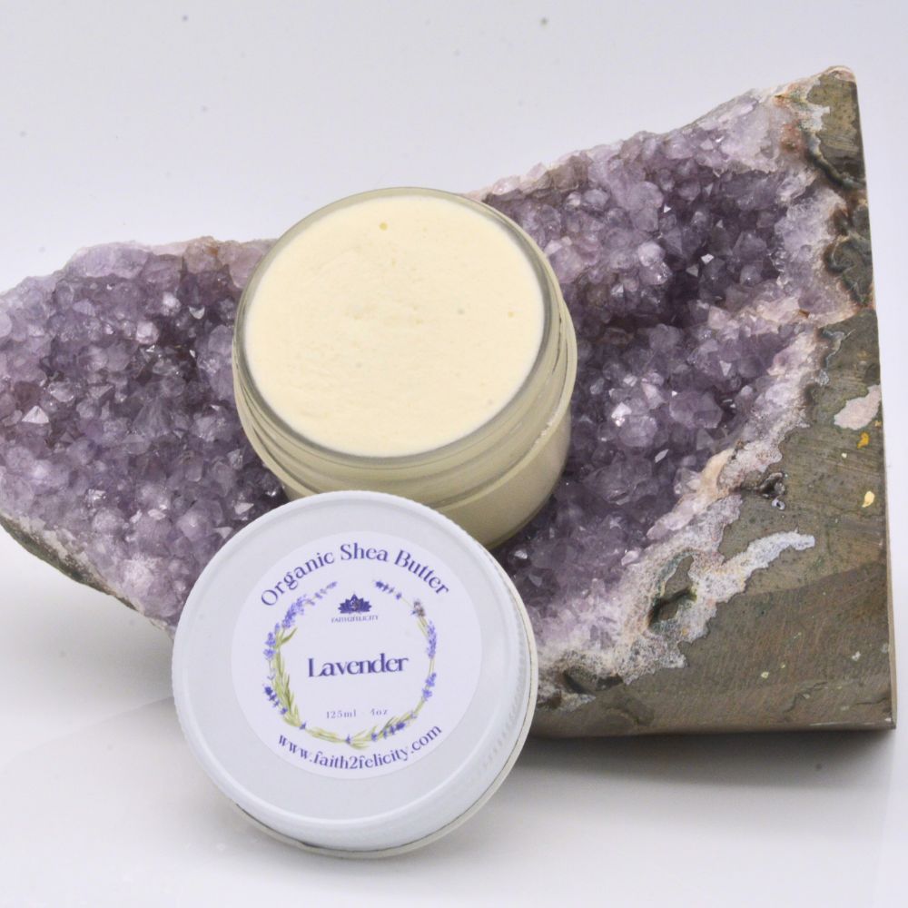 Lavender Serenity body butter with organic shea butter Faith2Felicity